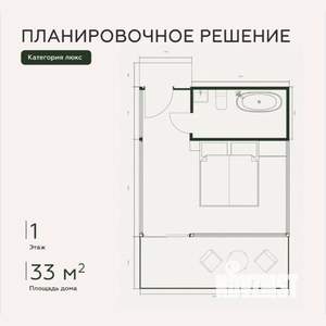 Дом 33м², 1-этажный, участок 5 сот.