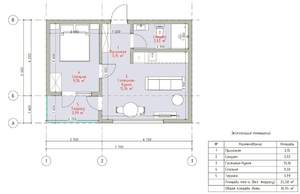 Дом 37м², 1-этажный, участок 4 сот.