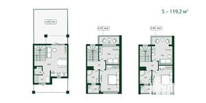Таунхаус 119м², 3-этажный, участок 5 сот.