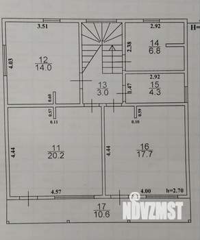 Коттедж 180м², 2-этажный, на длительный срок, 