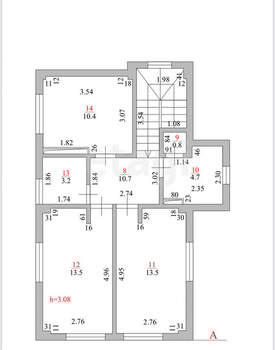 Дом 178м², 3-этажный, участок 4 сот.  
