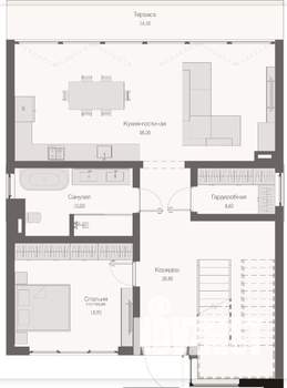 Коттедж 250м², 3-этажный, участок 6 сот.  