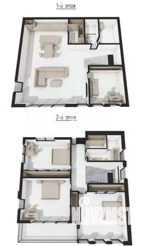 Коттедж 240м², 3-этажный, участок 4 сот.  
