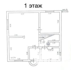 Коттедж 154м², 2-этажный, участок 6 сот.  