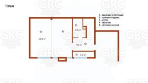 Коттедж 154м², 2-этажный, участок 3 сот.  