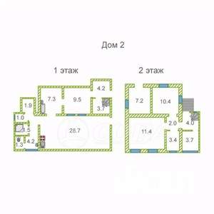 Дом 229м², 3-этажный, участок 4 сот.  