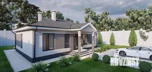 Таунхаус 100м&sup2;, 1-этажный, участок 4 сот.  