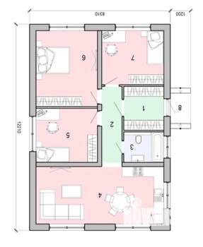 Дом 84м², 1-этажный, участок 5 сот.  