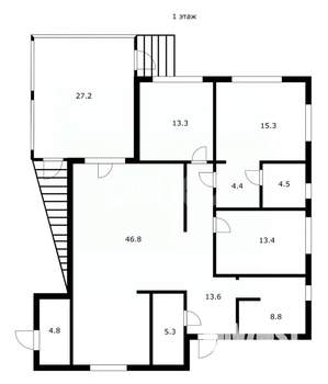 Дом 330м², 2-этажный, участок 7 сот.  