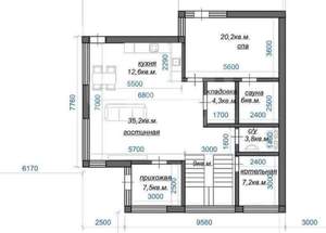Дом 215м², 2-этажный, участок 6 сот.  