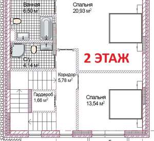 Дом 204м², 3-этажный, участок 3 сот.  