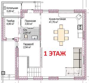 Коттедж 204м², 3-этажный, участок 3 сот.  