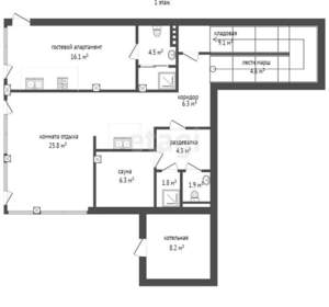 Дом 340м², 3-этажный, участок 14 сот.  
