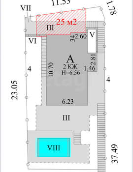 Дом 178м², 3-этажный, участок 4 сот.  