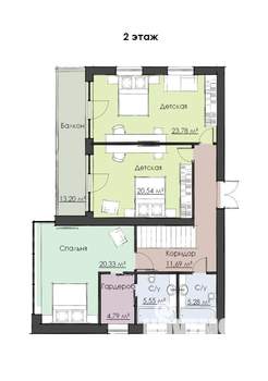 Коттедж 240м², 2-этажный, участок 5 сот.  
