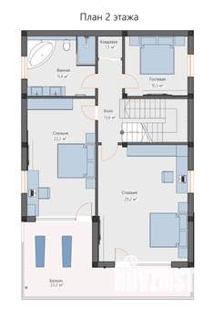 Коттедж 328м², 3-этажный, участок 6 сот.  