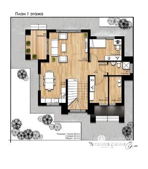 Дом 171м², 2-этажный, участок 4 сот.  