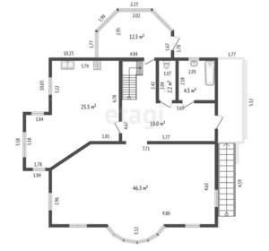 Дом 275м², 3-этажный, участок 39 сот.  