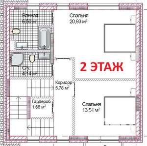 Коттедж 204м², 3-этажный, участок 3 сот.  
