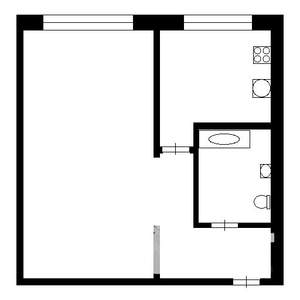 1-к квартира, на длительный срок, 35м2, 4/6 этаж