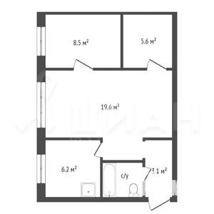 3-к квартира, на длительный срок, 46м2, 4/5 этаж
