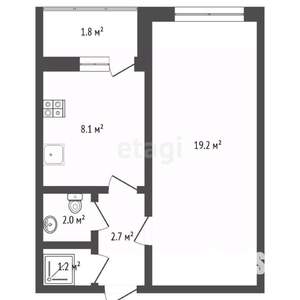 1-к квартира, на длительный срок, 36м2, 2/13 этаж
