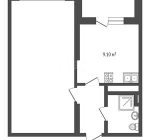 1-к квартира, на длительный срок, 38м2, 4/20 этаж