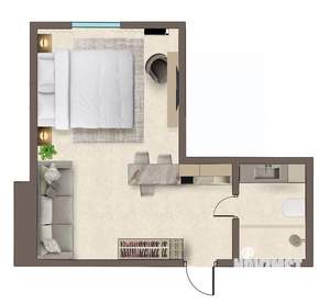 1-к квартира, посуточно, 38м2, 1/1 этаж