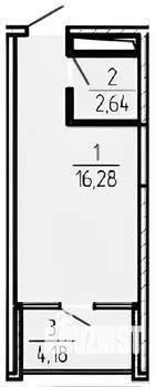 1-к квартира, на длительный срок, 25м2, 10/18 этаж