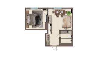 2-к квартира, посуточно, 50м2, 1/1 этаж