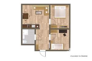 2-к квартира, посуточно, 35м2, 1/1 этаж