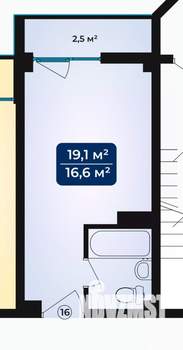 Студия квартира, на длительный срок, 19м2, 10/11 этаж