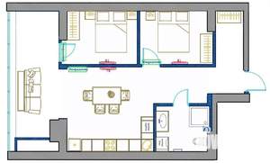 2-к квартира, на длительный срок, 85м2, 1/24 этаж