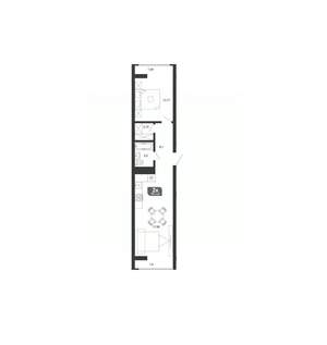 2-к квартира, вторичка, 49м2, 5/19 этаж