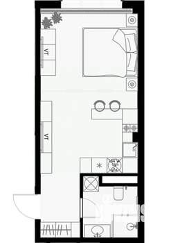 Студия квартира, вторичка, 33м2, 5/7 этаж