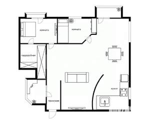 2-к квартира, вторичка, 58м2, 2/5 этаж