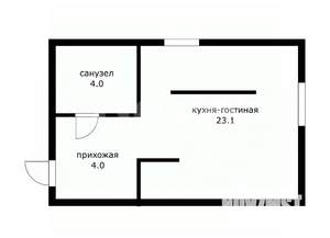 Студия квартира, вторичка, 31м2, 1/5 этаж
