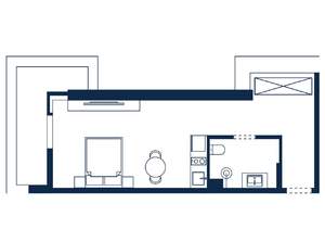 1-к квартира, вторичка, 46м2, 2/4 этаж