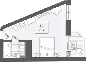 1-к квартира, вторичка, 31м2, 5/10 этаж
