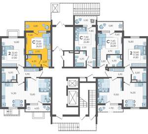 Студия квартира, вторичка, 27м2, 1/10 этаж