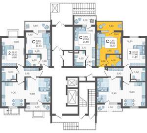 Студия квартира, вторичка, 27м2, 1/10 этаж