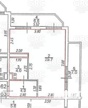 Студия квартира, вторичка, 52м2, 7/12 этаж