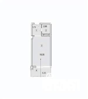 Студия квартира, вторичка, 31м2, 4/7 этаж