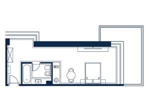 1-к квартира, строящийся дом, 46м2, 4/4 этаж