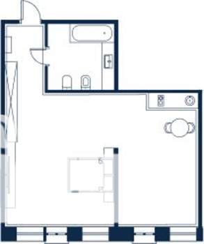 1-к квартира, вторичка, 69м2, 3/4 этаж