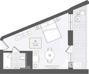 1-к квартира, вторичка, 35м2, 10/10 этаж