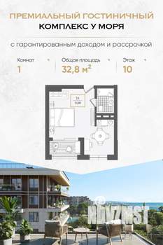 1-к квартира, вторичка, 33м2, 10/10 этаж