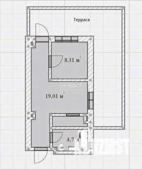 2-к квартира, вторичка, 36м2, 1/4 этаж