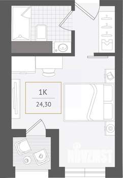 1-к квартира, вторичка, 24м2, 6/10 этаж