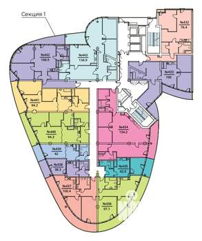 2-к квартира, вторичка, 98м2, 23/24 этаж